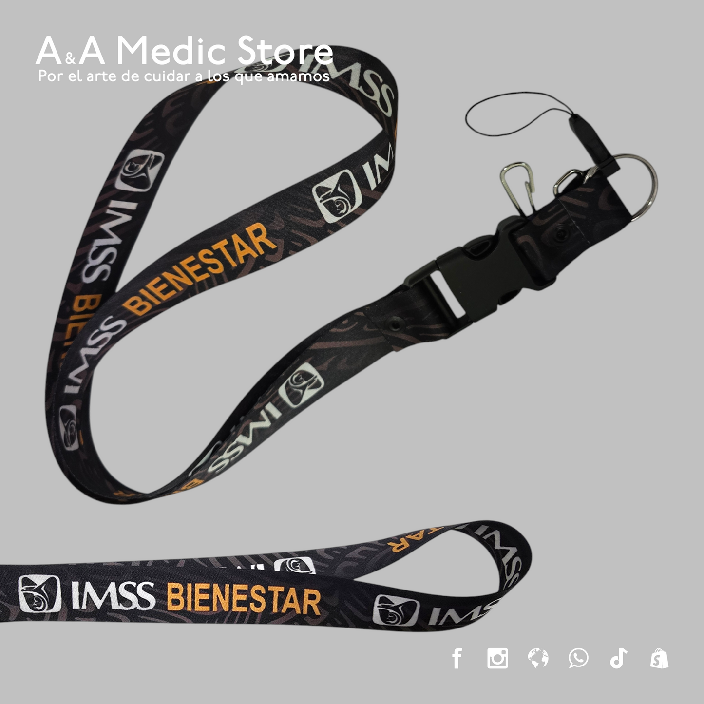 Lanyard IMSS Bienestar | Porta Gafete para Personal de Salud