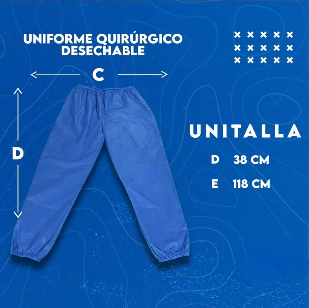 Uniforme Quirúrgico Desechable | Filipina + Pantalón | Tela SMS Unisex