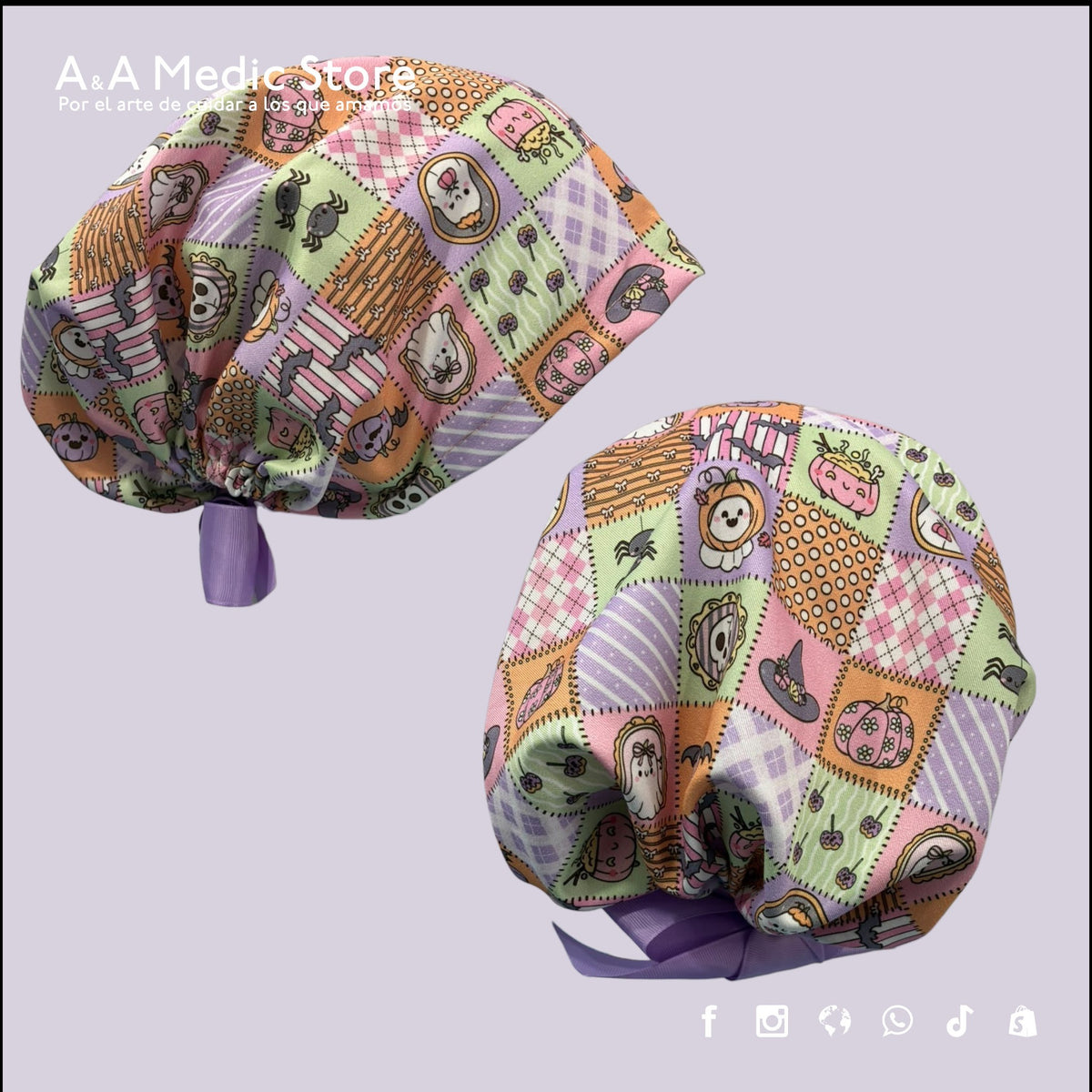 Gorro Quirúrgico Dama | Día de Muertos y Halloween | Diseños Temáticos