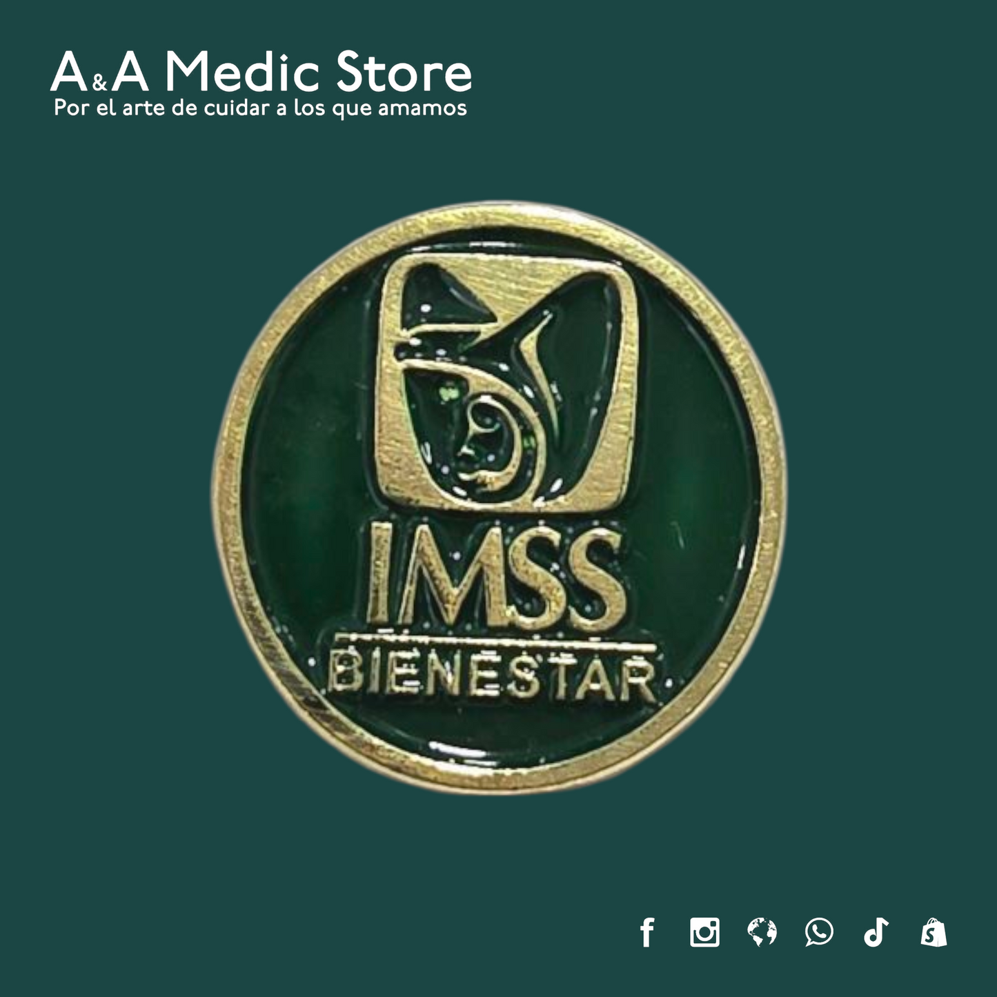 Fistol Pin Decorativo Médico | Acero Inoxidable | Diseños Variados