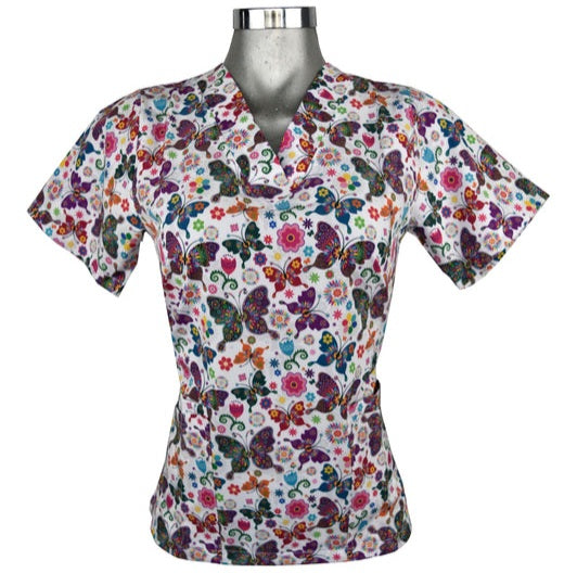 Filipina Estampada para Enfermería - Dama | Tela Antifluidos