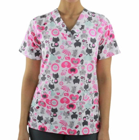 Filipina Estampada para Enfermería - Dama | Tela Antifluidos