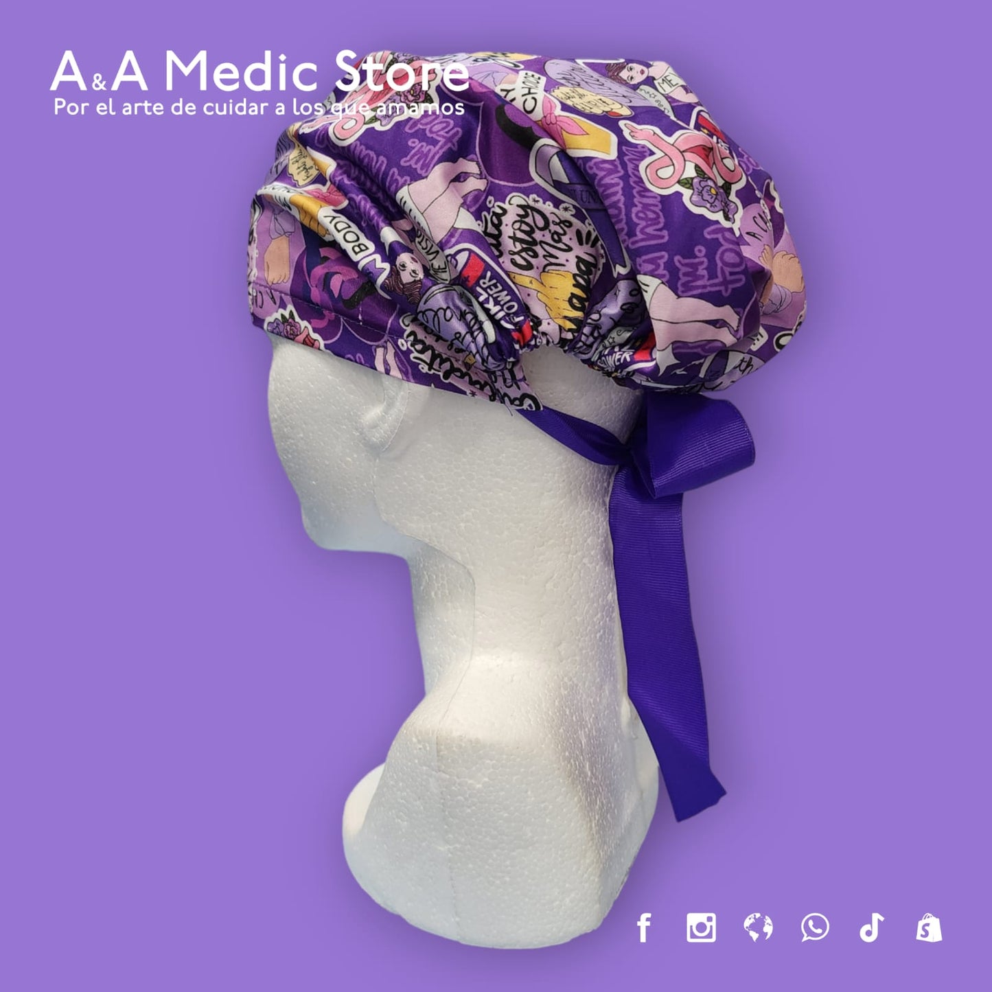 Gorro Quirúrgico Dama | Cofia con Listón para Cabello Largo