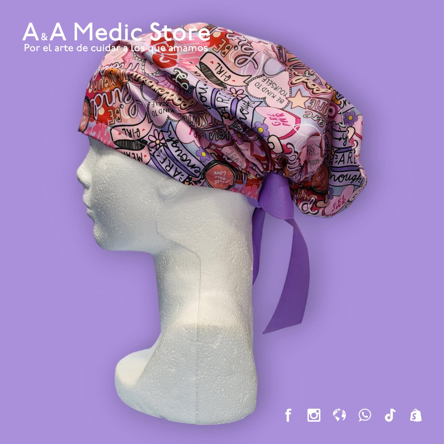 Gorro Quirúrgico Dama | Cofia con Listón para Cabello Largo