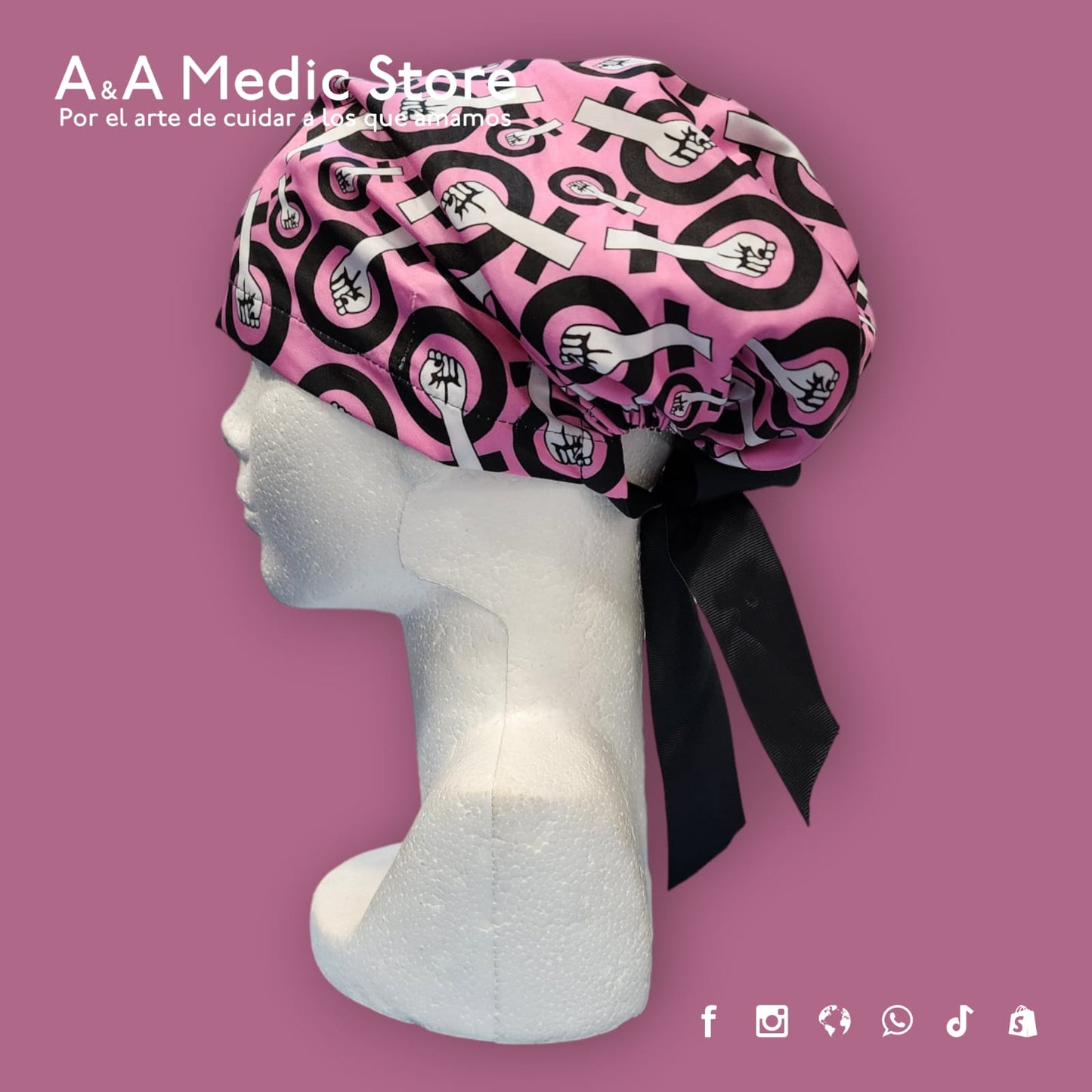 Gorro Quirúrgico Dama | Cofia con Listón para Cabello Largo