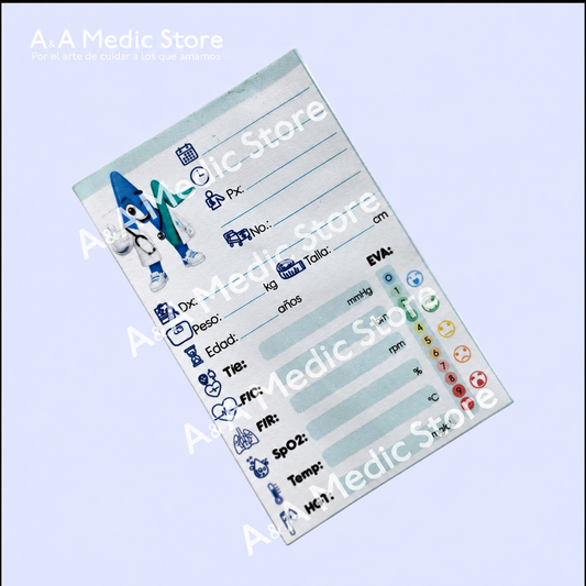 Block para Registro de Signos Vitales | 20 Hojas a Color