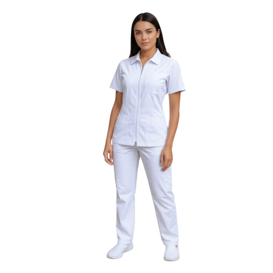 Uniforme LUCIA | Filipina de Cierre + Pantalón Recto para Dama