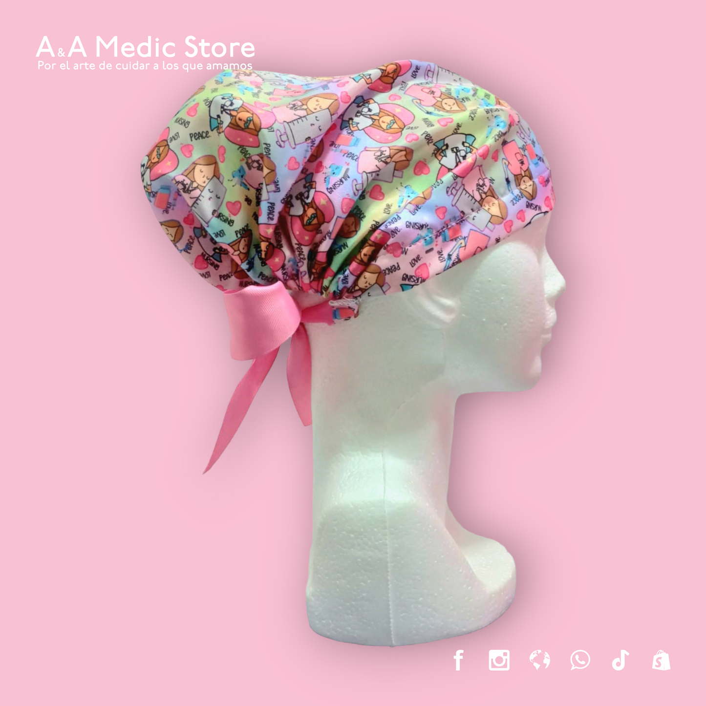 Gorro Quirúrgico Dama | Cofia con Listón para Cabello Largo