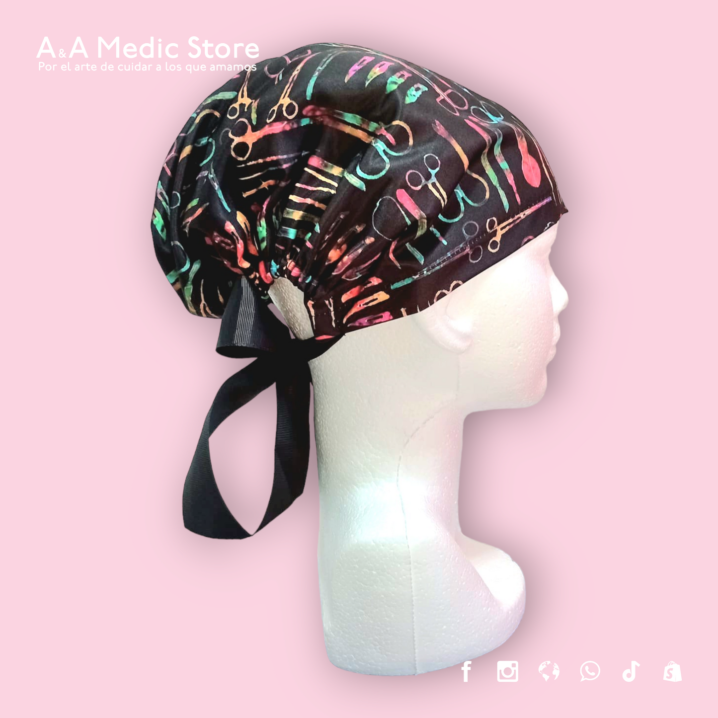 Gorro Quirúrgico Dama | Cofia con Listón para Cabello Largo