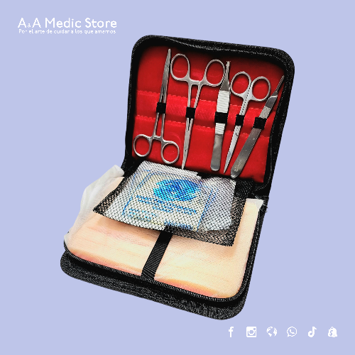 Kit/PAD de Práctica de Sutura Guttek | 17 Piezas | Para Estudiantes de Medicina y Enfermería