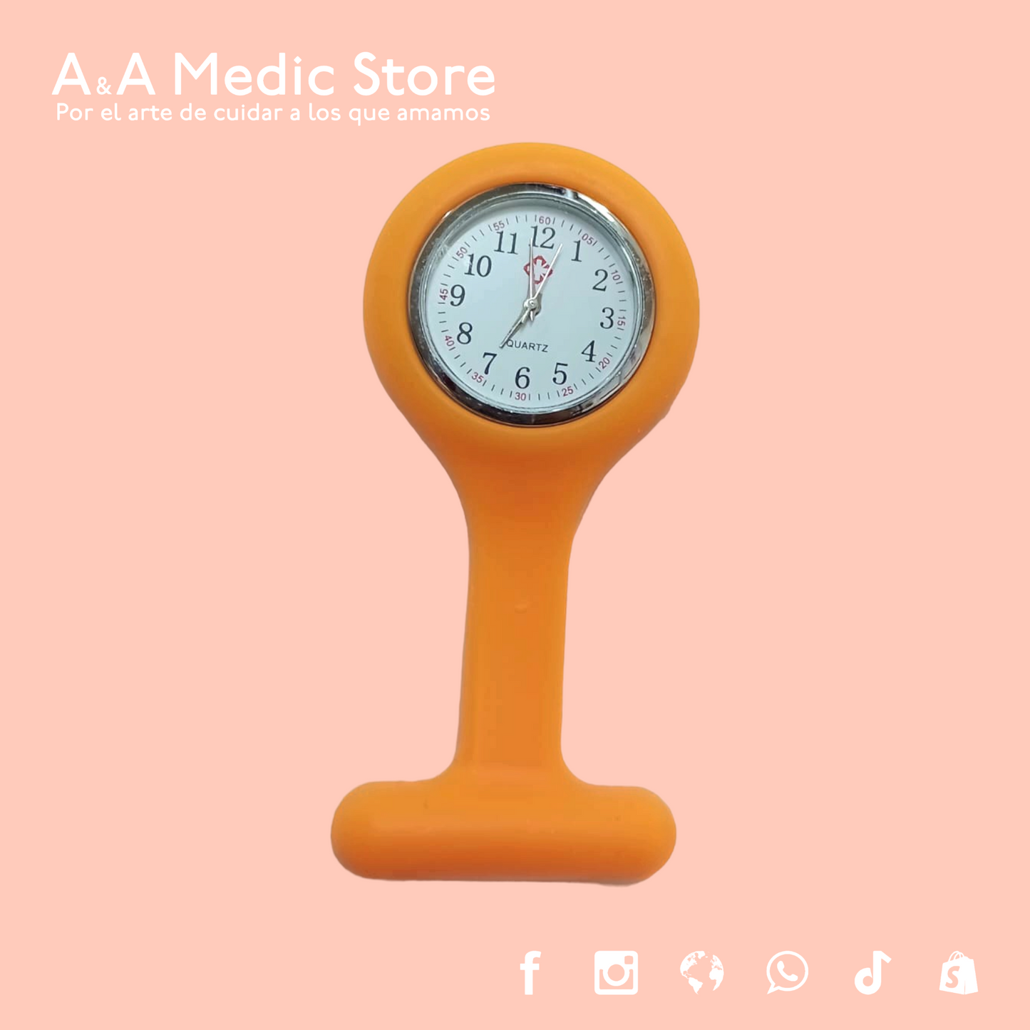 Reloj de Broche para Enfermería | Analógico con Segundero