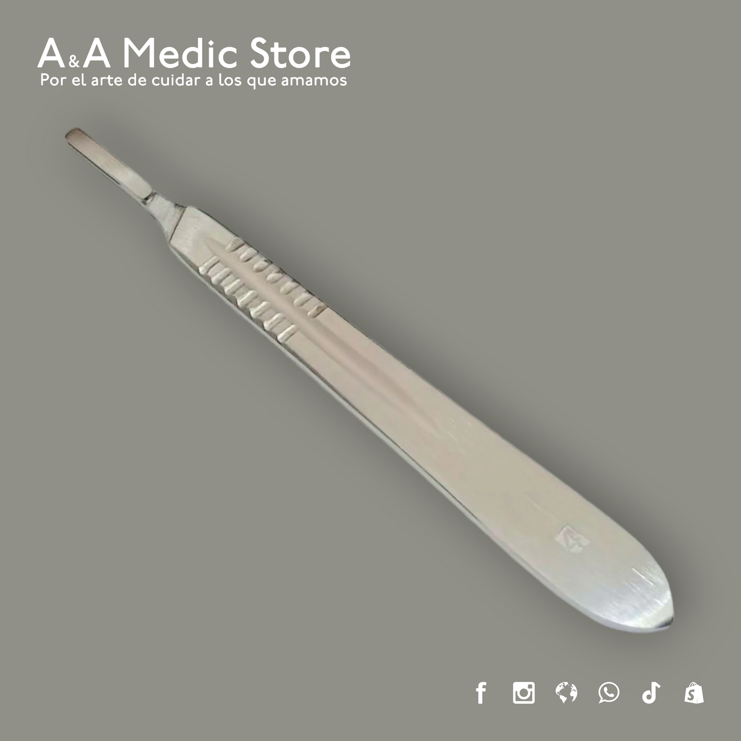 Mango de Bisturí | Acero Inoxidable Alemán | Número 3 y 4 | 14cm