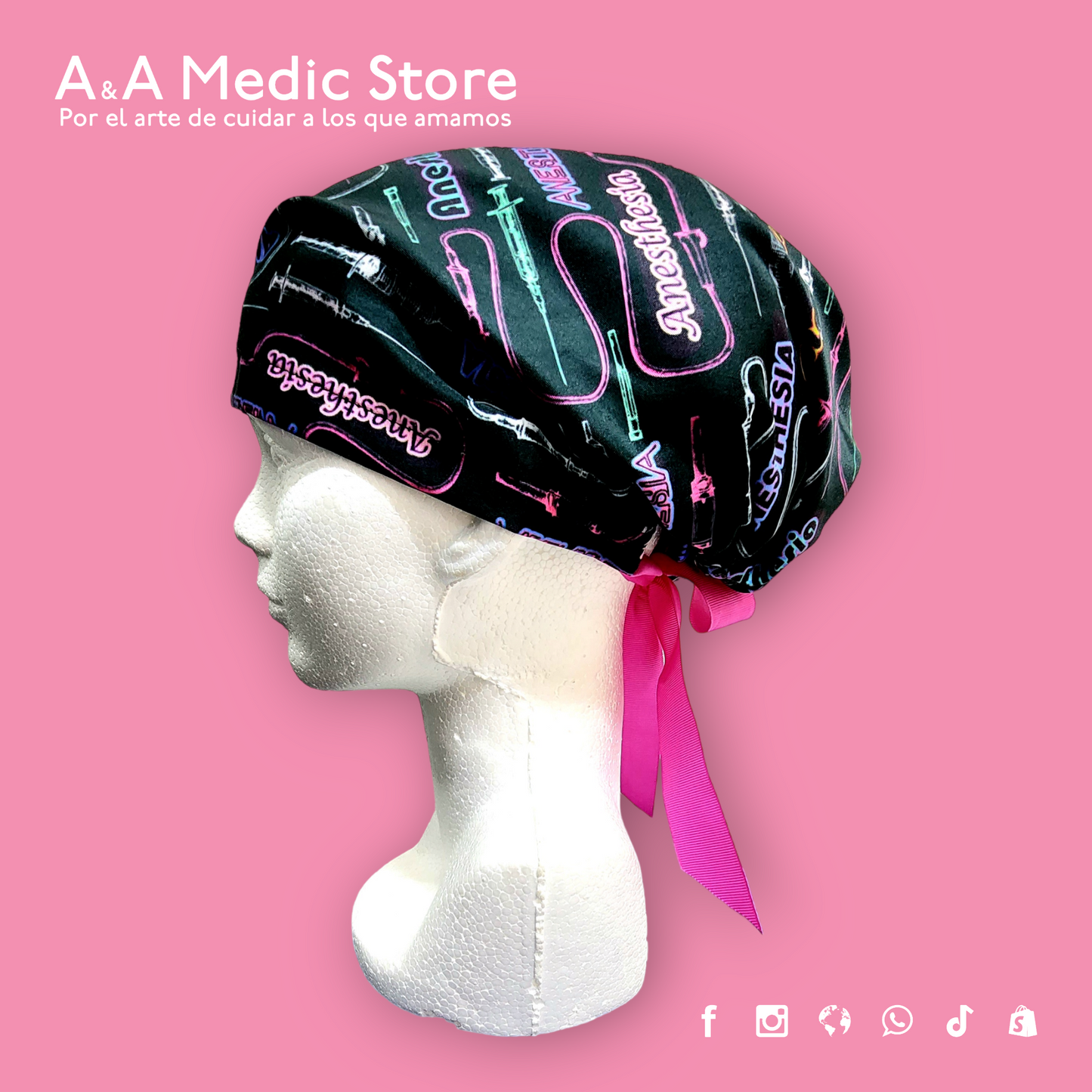Gorro Quirúrgico Dama | Cofia con Listón para Cabello Largo