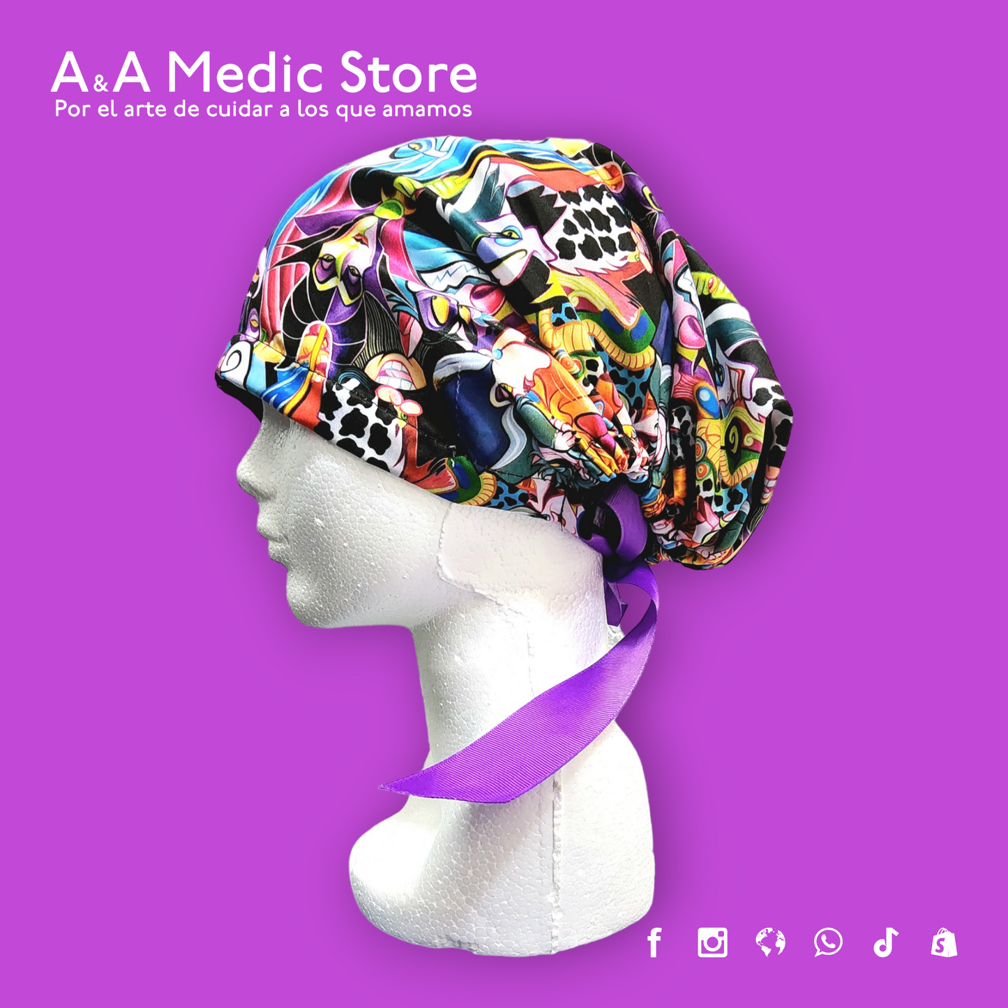 Gorro Quirúrgico Dama | Cofia con Listón para Cabello Largo