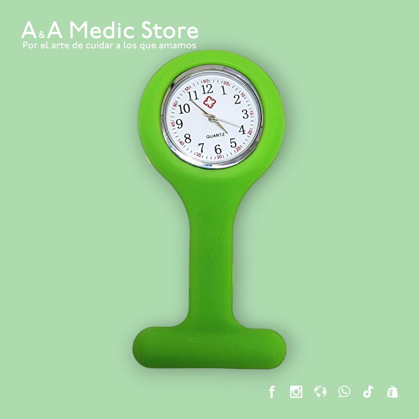Reloj de Broche para Enfermería | Analógico con Segundero