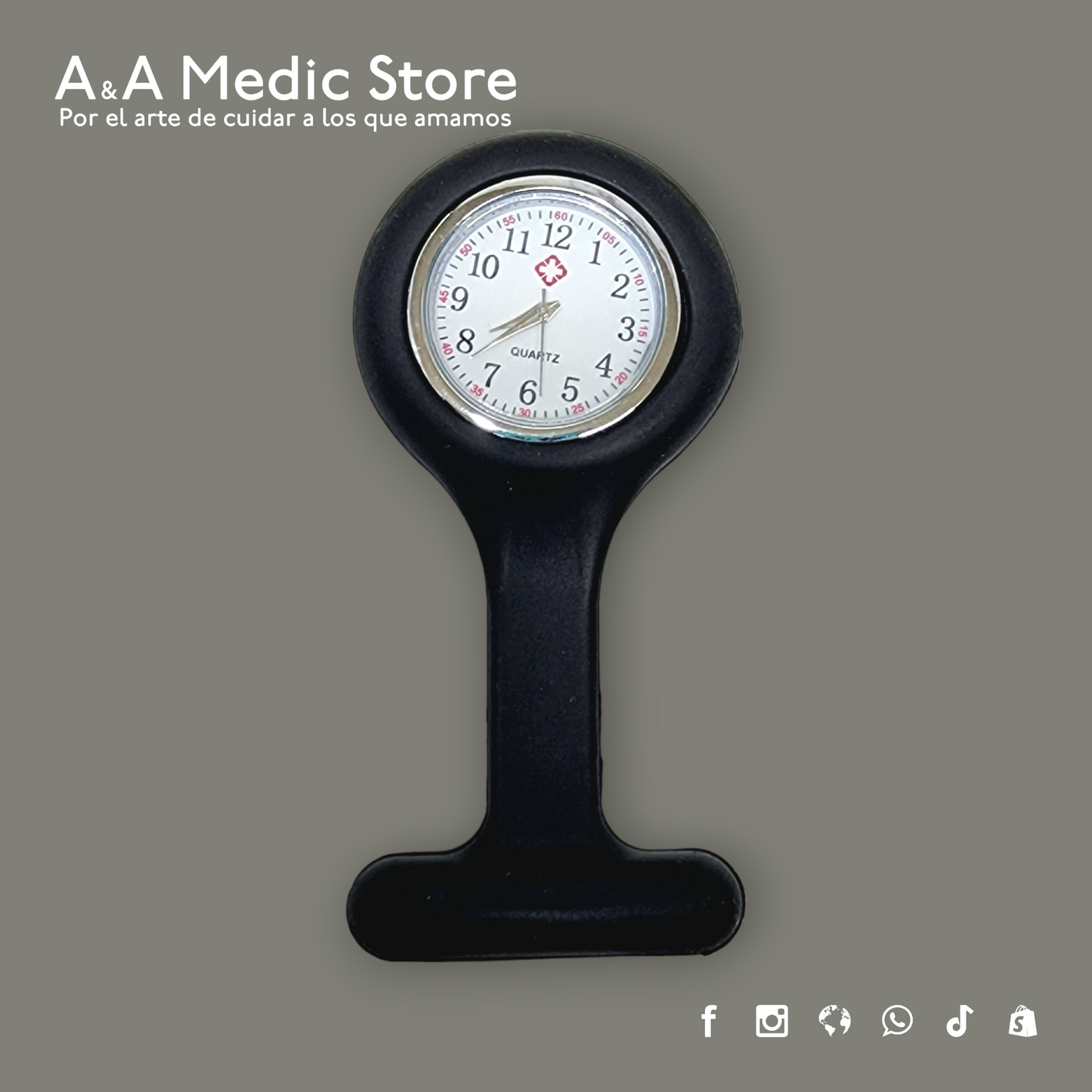 Reloj de Broche para Enfermería | Analógico con Segundero