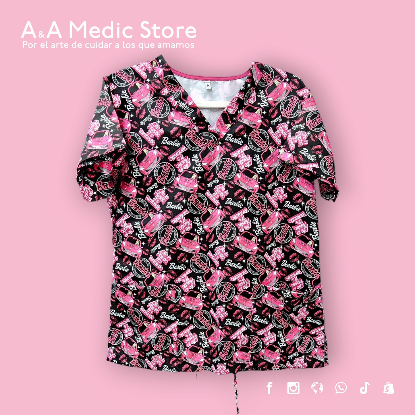 Filipina Estampada para Enfermería - Dama | Tela Antifluidos