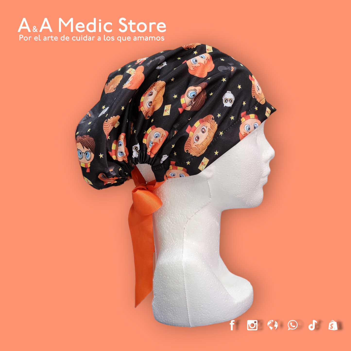 Gorro Quirúrgico Dama | Cofia con Listón para Cabello Largo