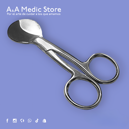 Tijera Umbilical | Acero Inoxidable Alemán | 12cm | Para Uso Clínico y Neonatal