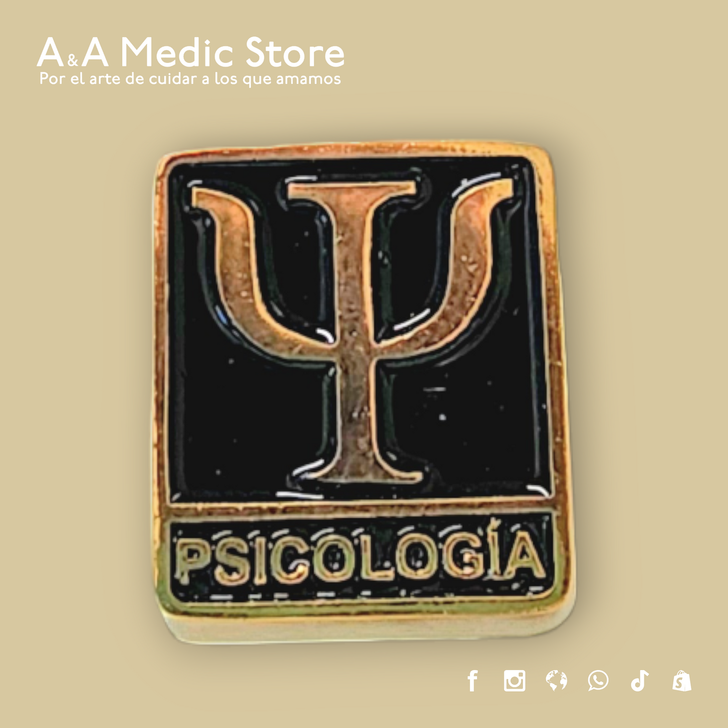 Fistol Pin Decorativo Médico | Acero Inoxidable | Diseños Variados