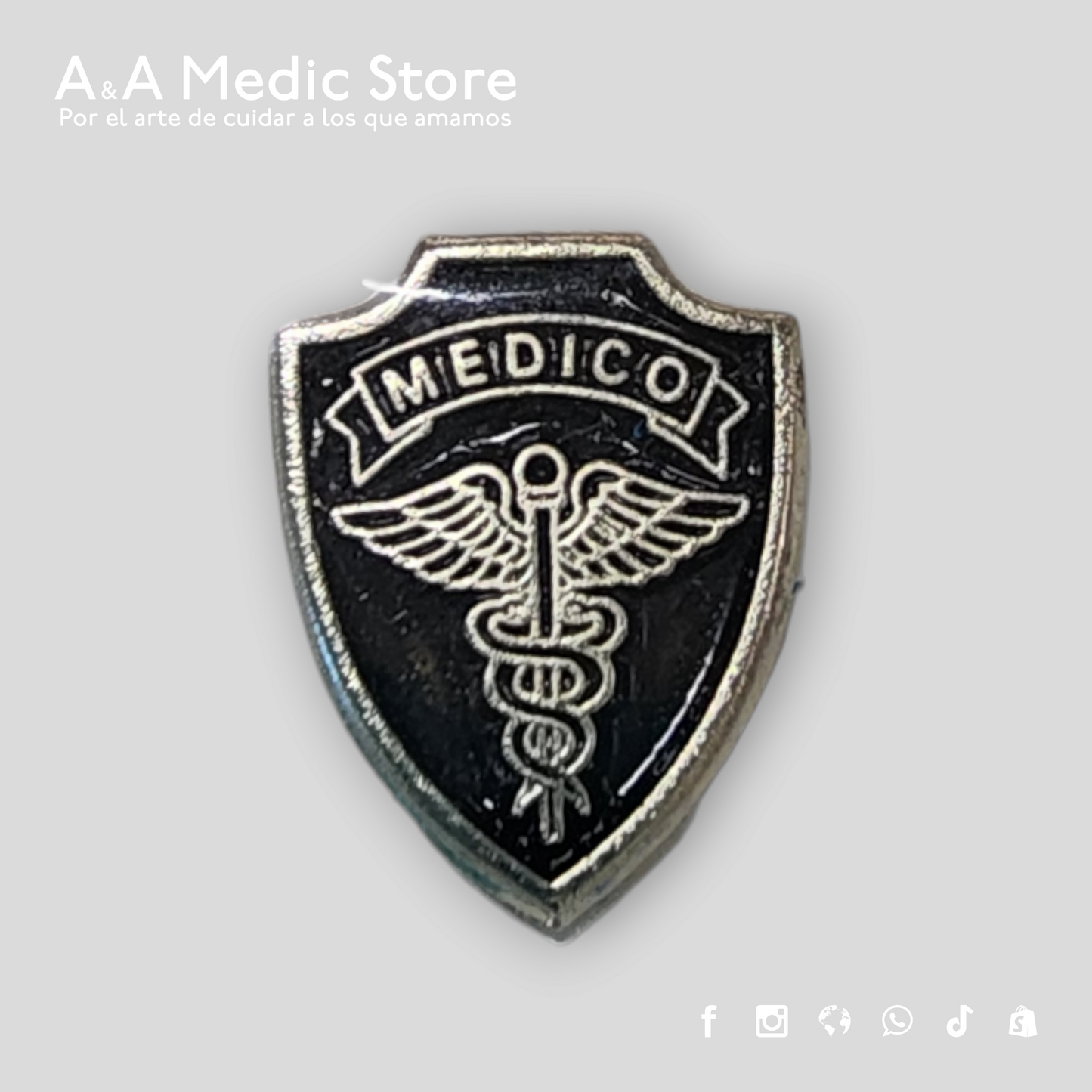 Fistol Pin Decorativo Médico | Acero Inoxidable | Diseños Variados