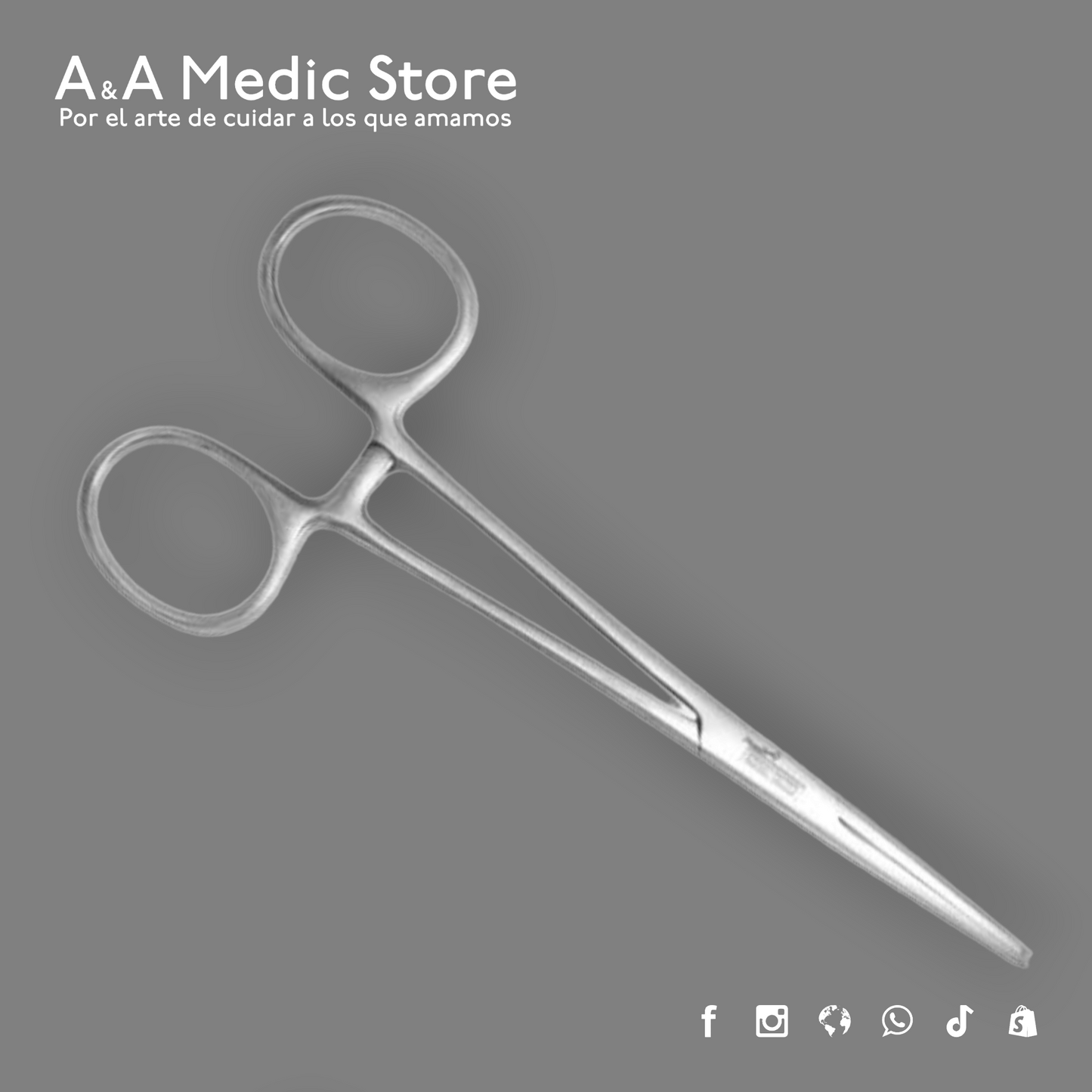 Pinza Kelly Recta y Curva | Acero Inoxidable Alemán Guttek | 14cm