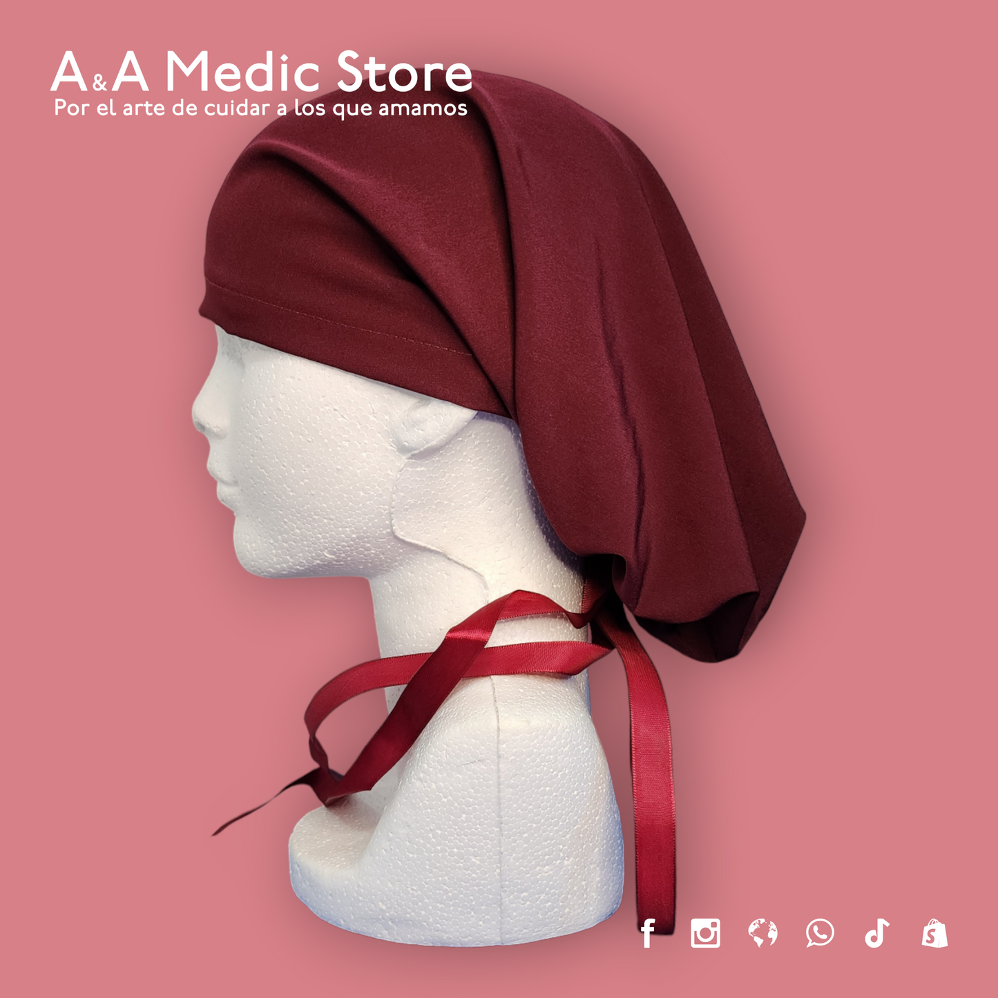 Gorro Quirúrgico Dama | Cofia con Listón para Cabello Largo