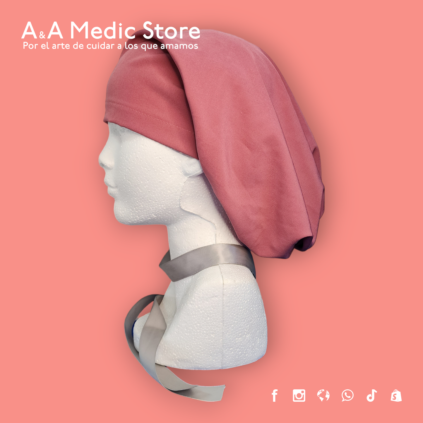 Gorro Quirúrgico Dama | Cofia con Listón para Cabello Largo