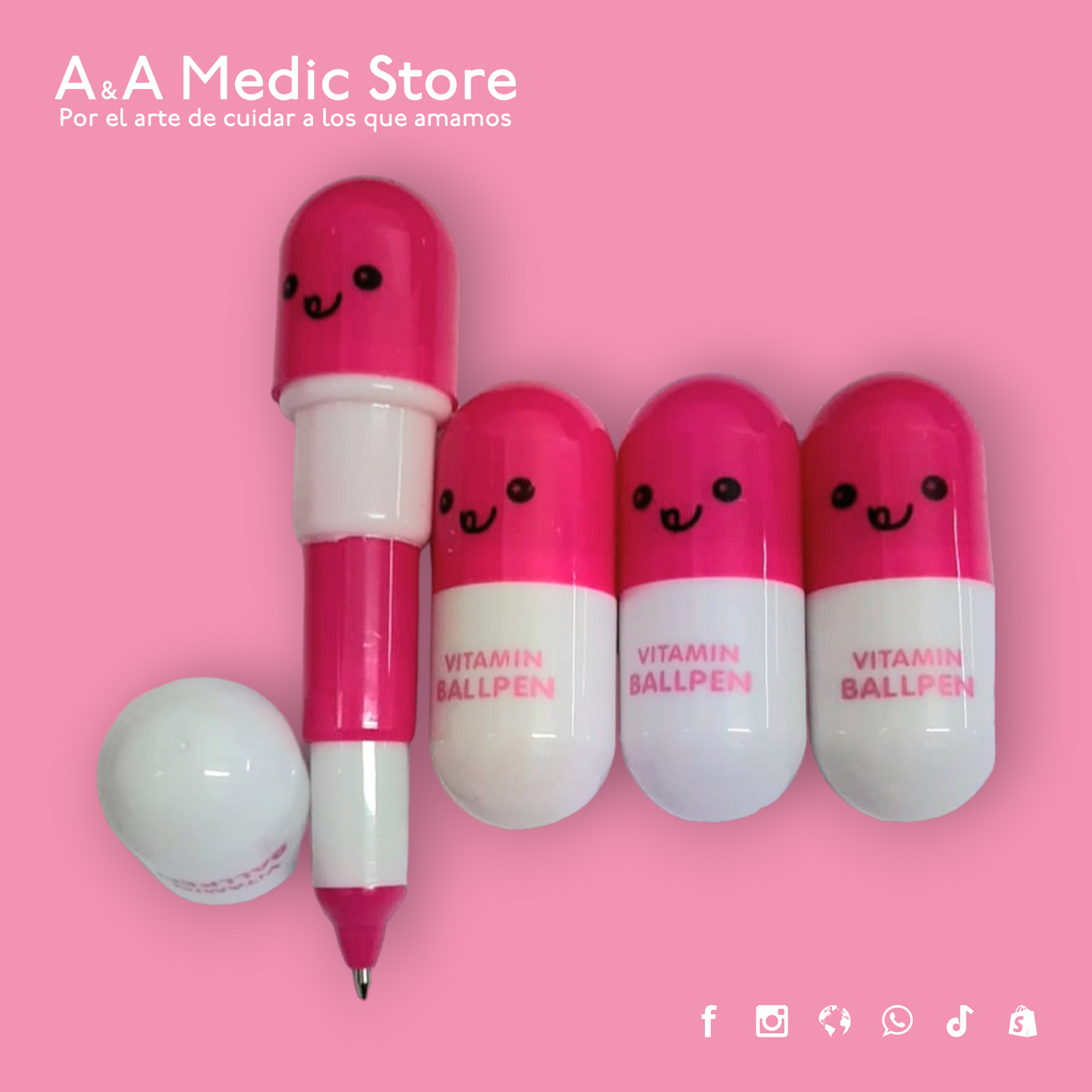 Pluma Cápsula Telescópica | Diseño Médico en Colores