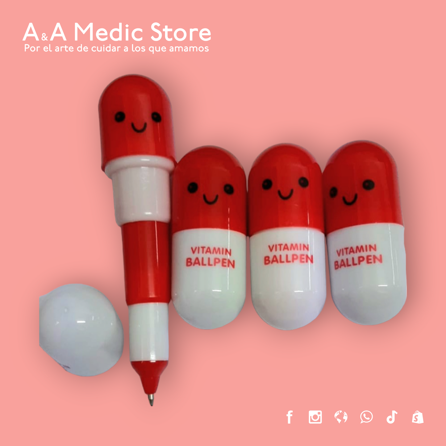 Pluma Cápsula Telescópica | Diseño Médico en Colores
