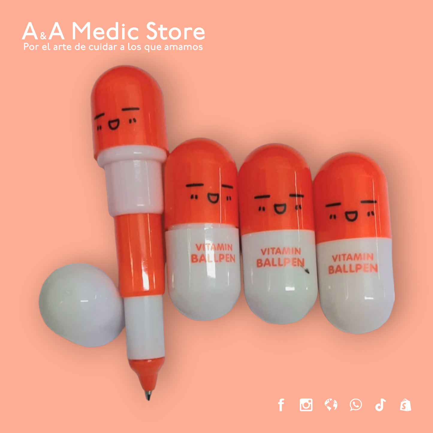 Pluma Cápsula Telescópica | Diseño Médico en Colores