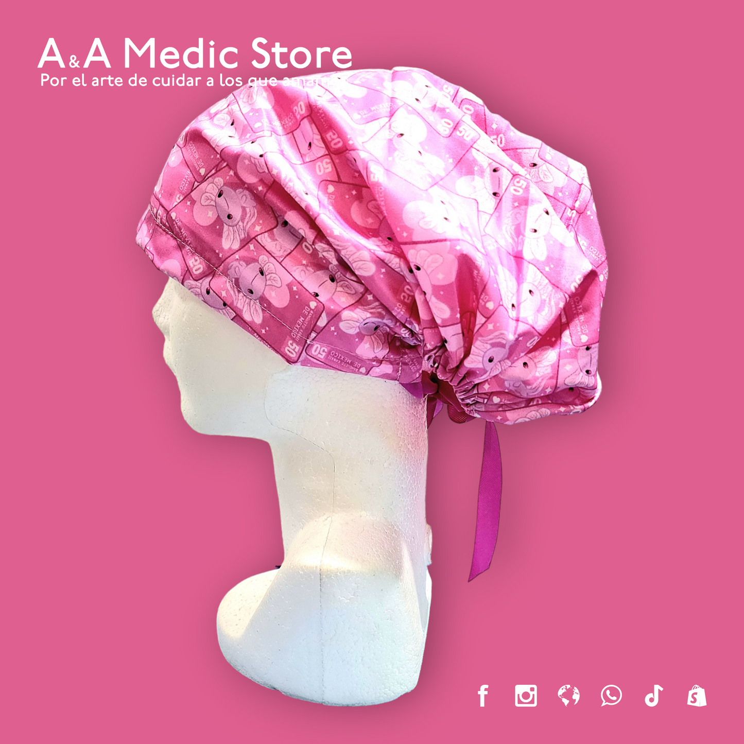 Gorro Quirúrgico Dama | Cofia con Listón para Cabello Largo