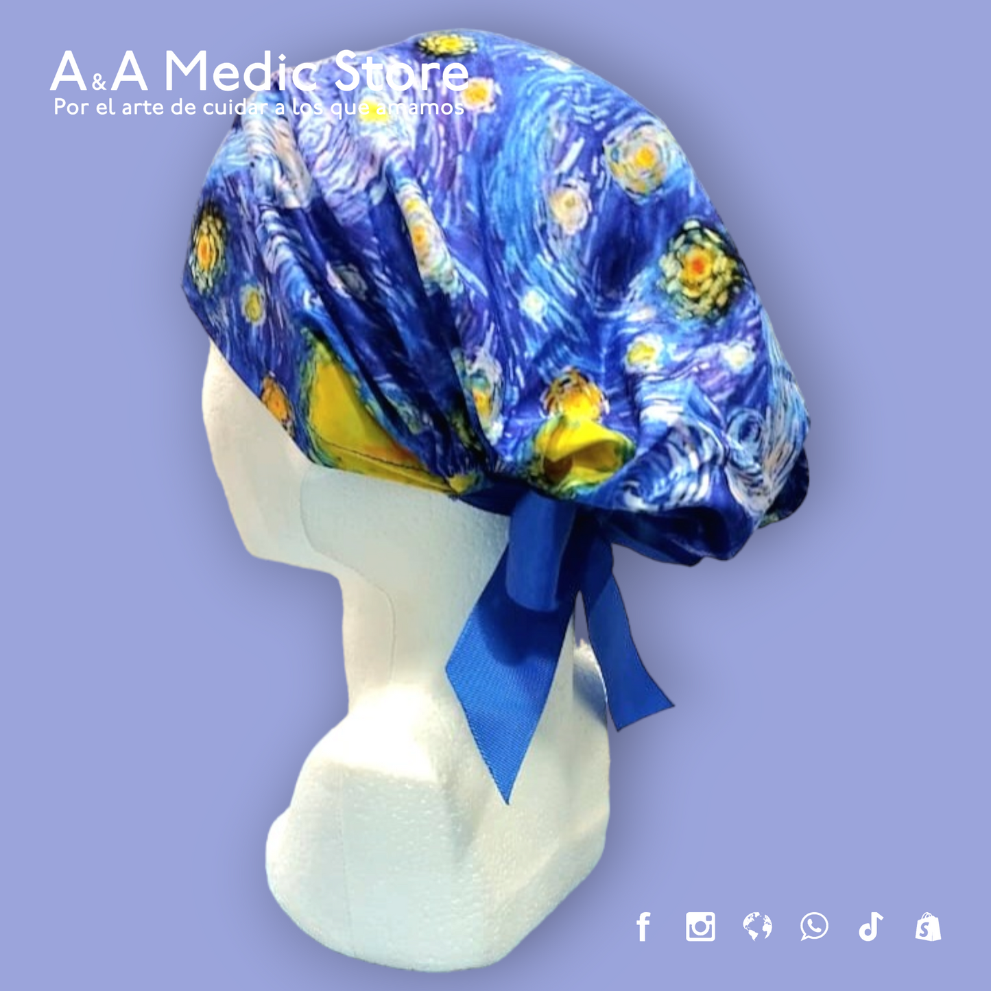 Gorro Quirúrgico Dama | Cofia con Listón para Cabello Largo