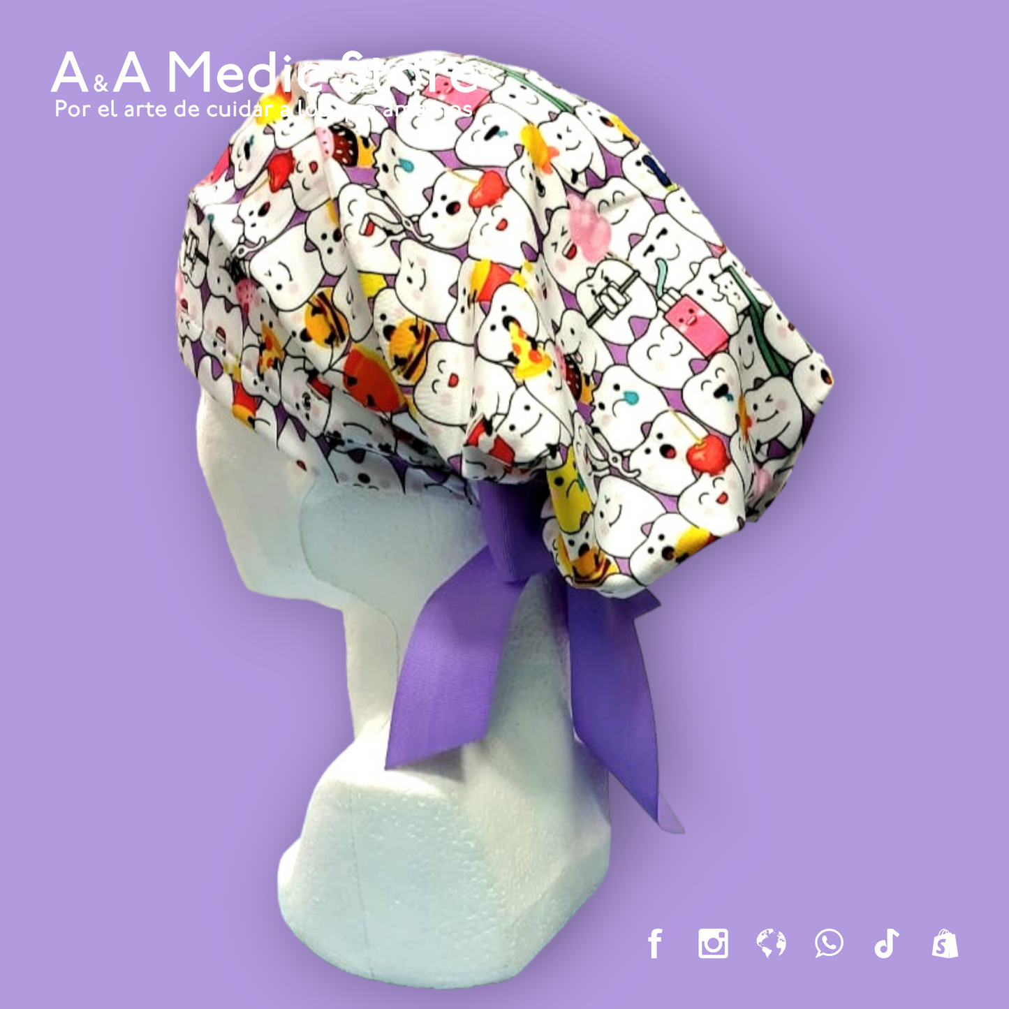 Gorro Quirúrgico Dama | Cofia con Listón para Cabello Largo