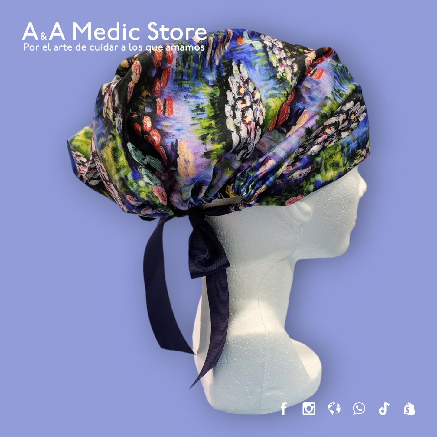 Gorro Quirúrgico Dama | Cofia con Listón para Cabello Largo