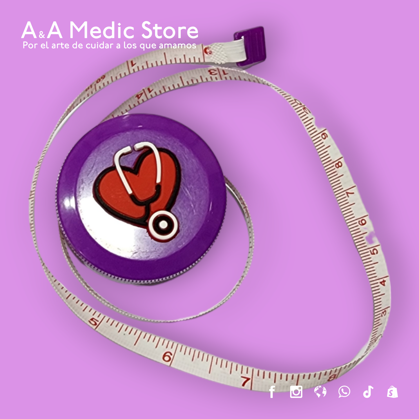 Cinta Métrica | 1.5 m | Diseños y Colores Variados | Para Personal de Salud