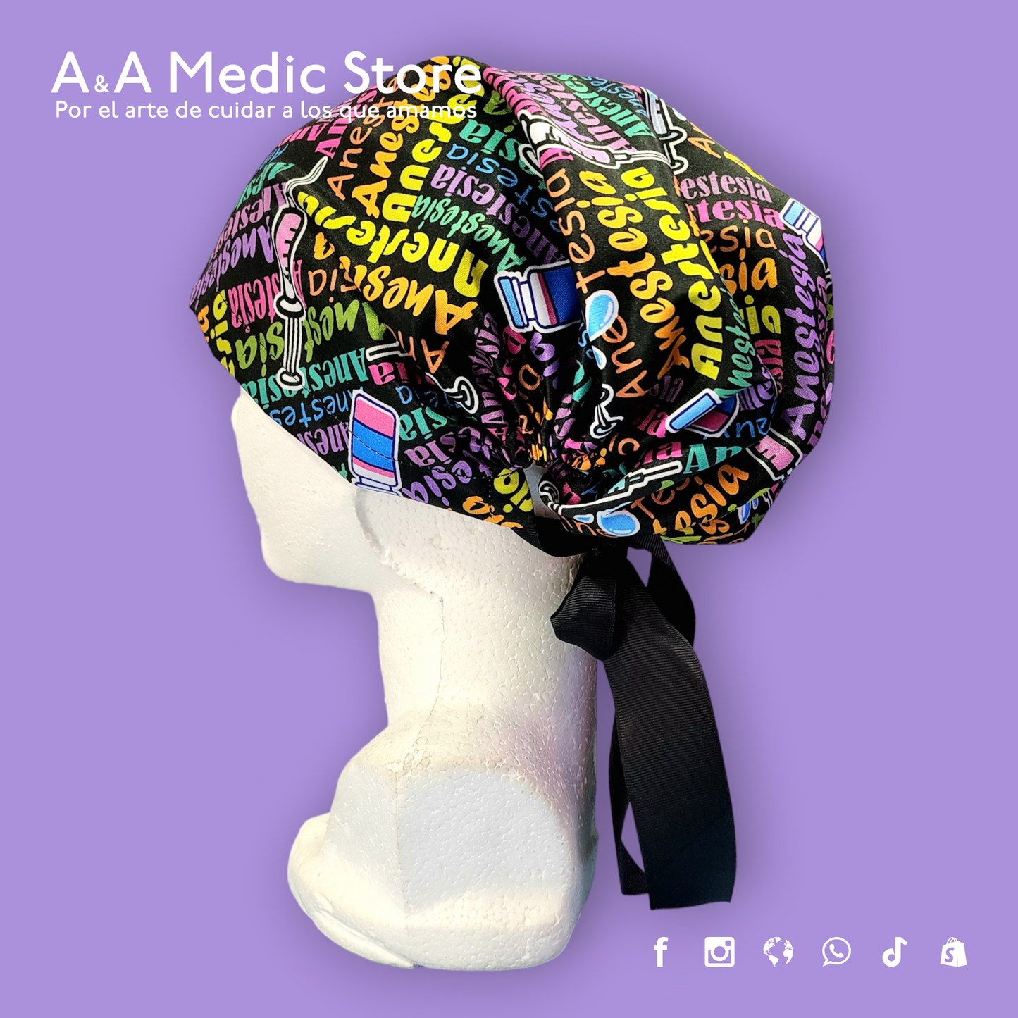 Gorro Quirúrgico Dama | Cofia con Listón para Cabello Largo