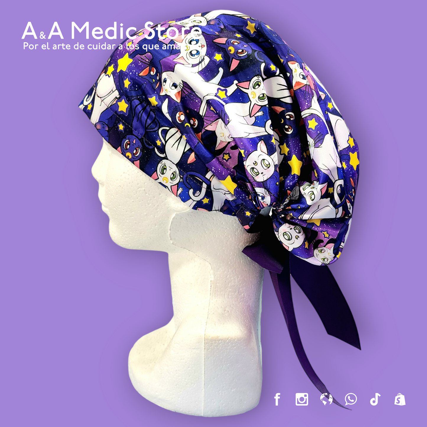 Gorro Quirúrgico Dama | Cofia con Listón para Cabello Largo