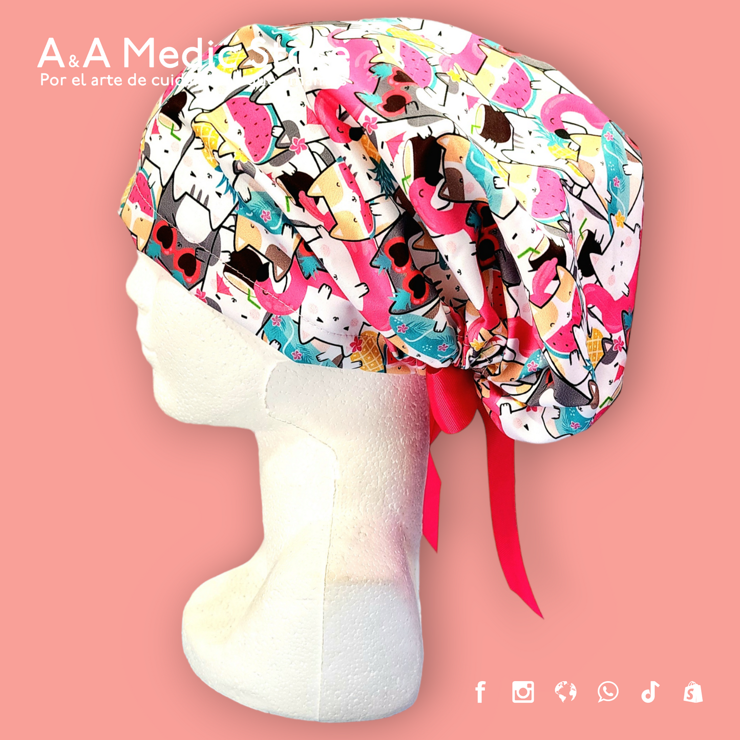 Gorro Quirúrgico Dama | Cofia con Listón para Cabello Largo