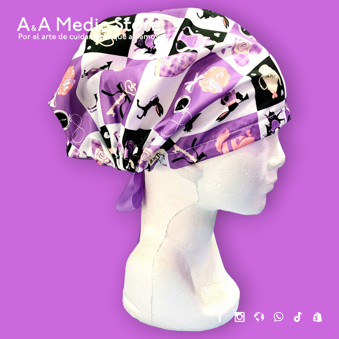 Gorro Quirúrgico Dama | Cofia con Listón para Cabello Largo