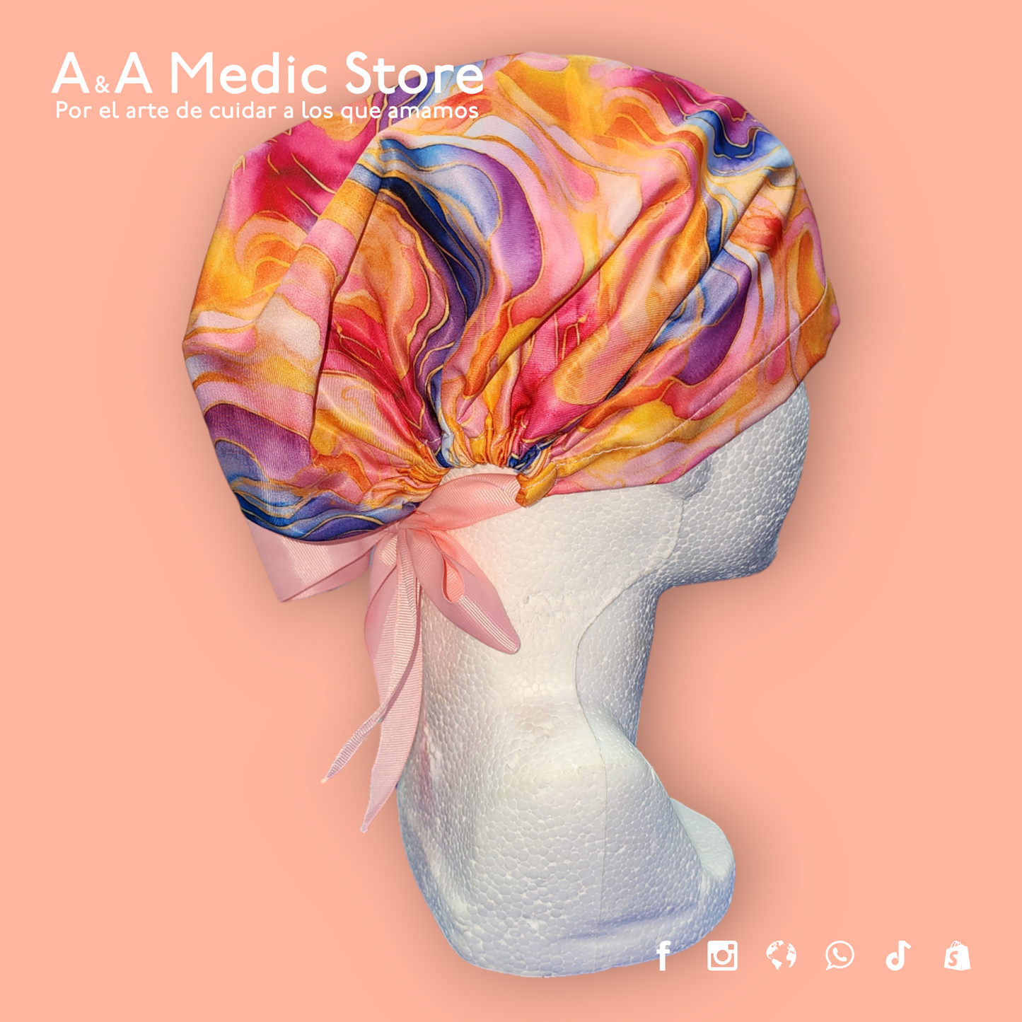 Gorro Quirúrgico Dama | Cofia con Listón para Cabello Largo