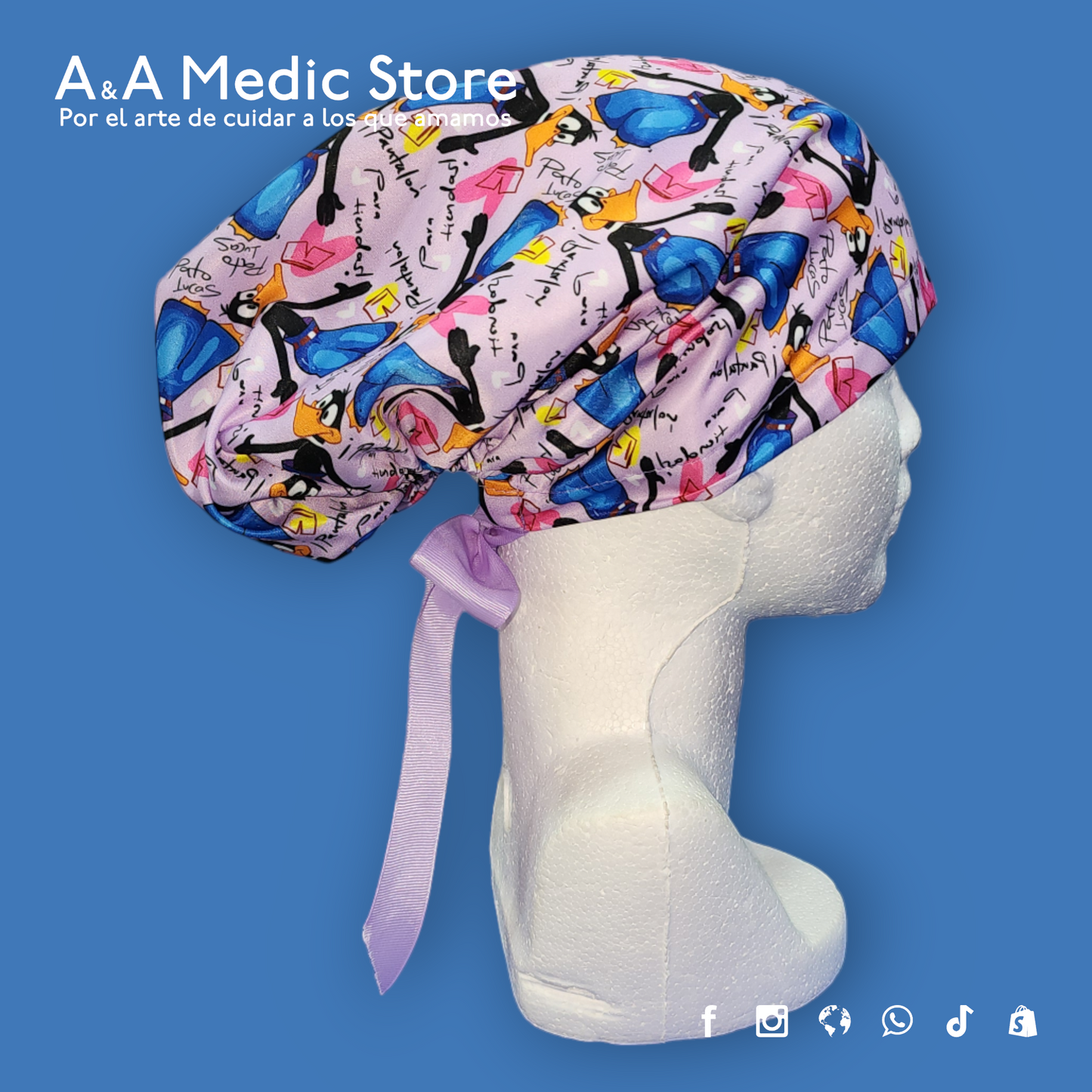 Gorro Quirúrgico Dama | Cofia con Listón para Cabello Largo