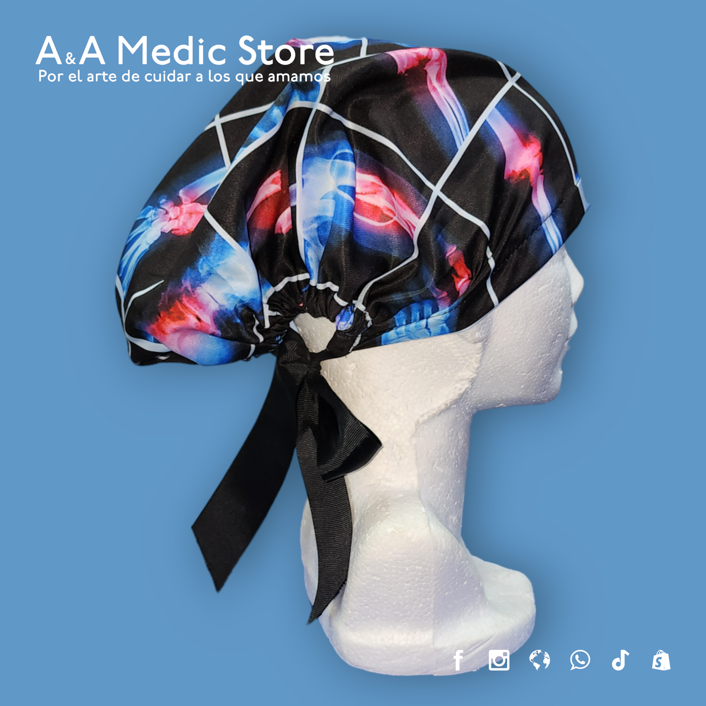 Gorro Quirúrgico Dama | Cofia con Listón para Cabello Largo