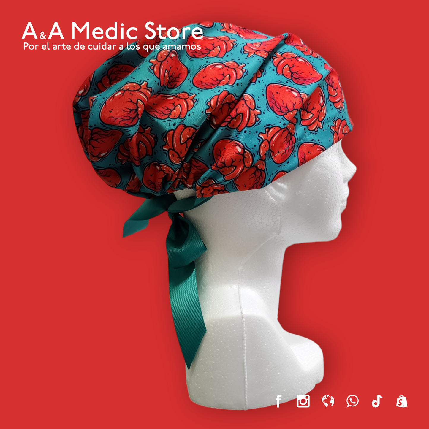 Gorro Quirúrgico Dama | Cofia con Listón para Cabello Largo