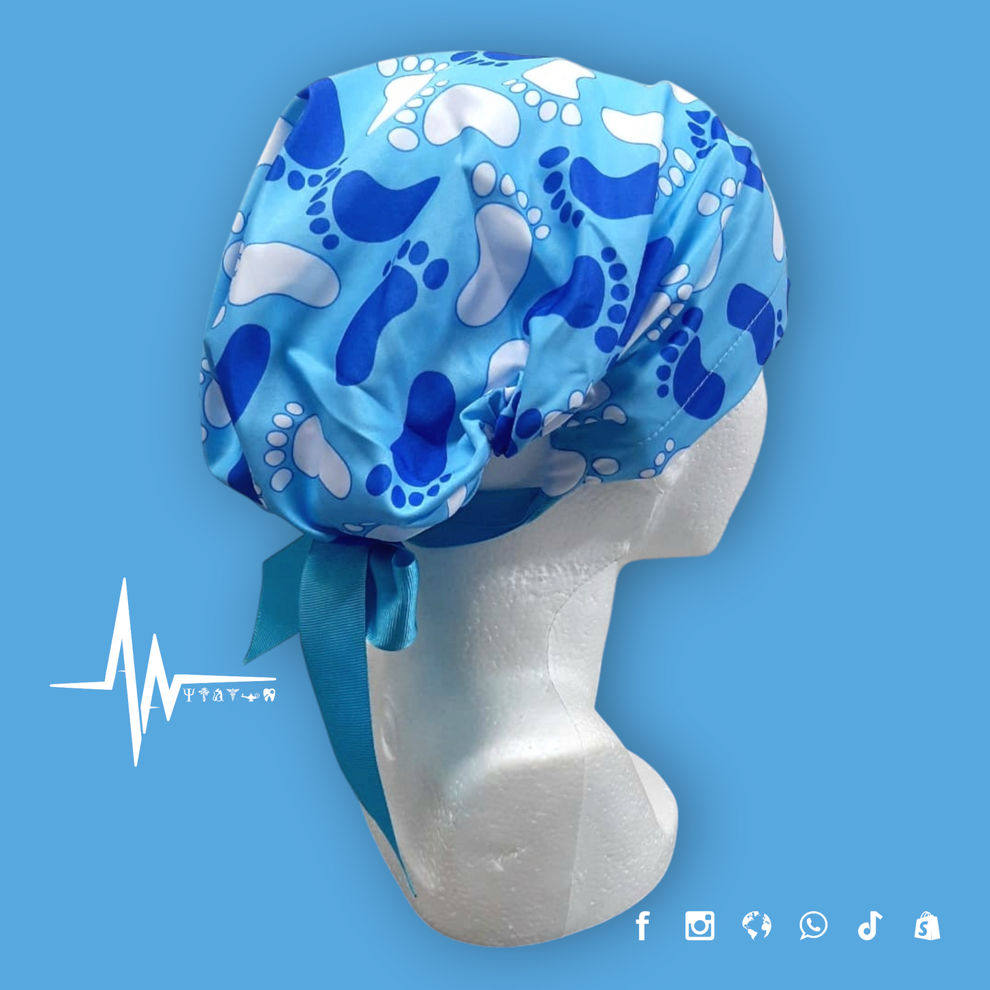 Gorro Quirúrgico Dama | Cofia con Listón para Cabello Largo