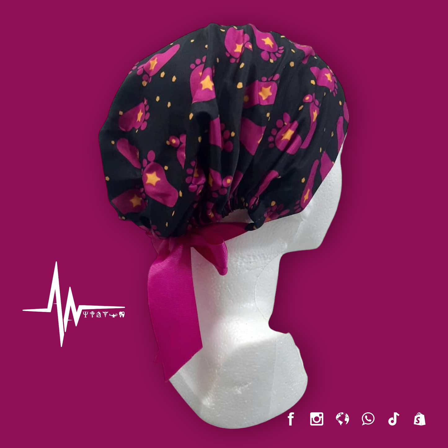 Gorro Quirúrgico Dama | Cofia con Listón para Cabello Largo