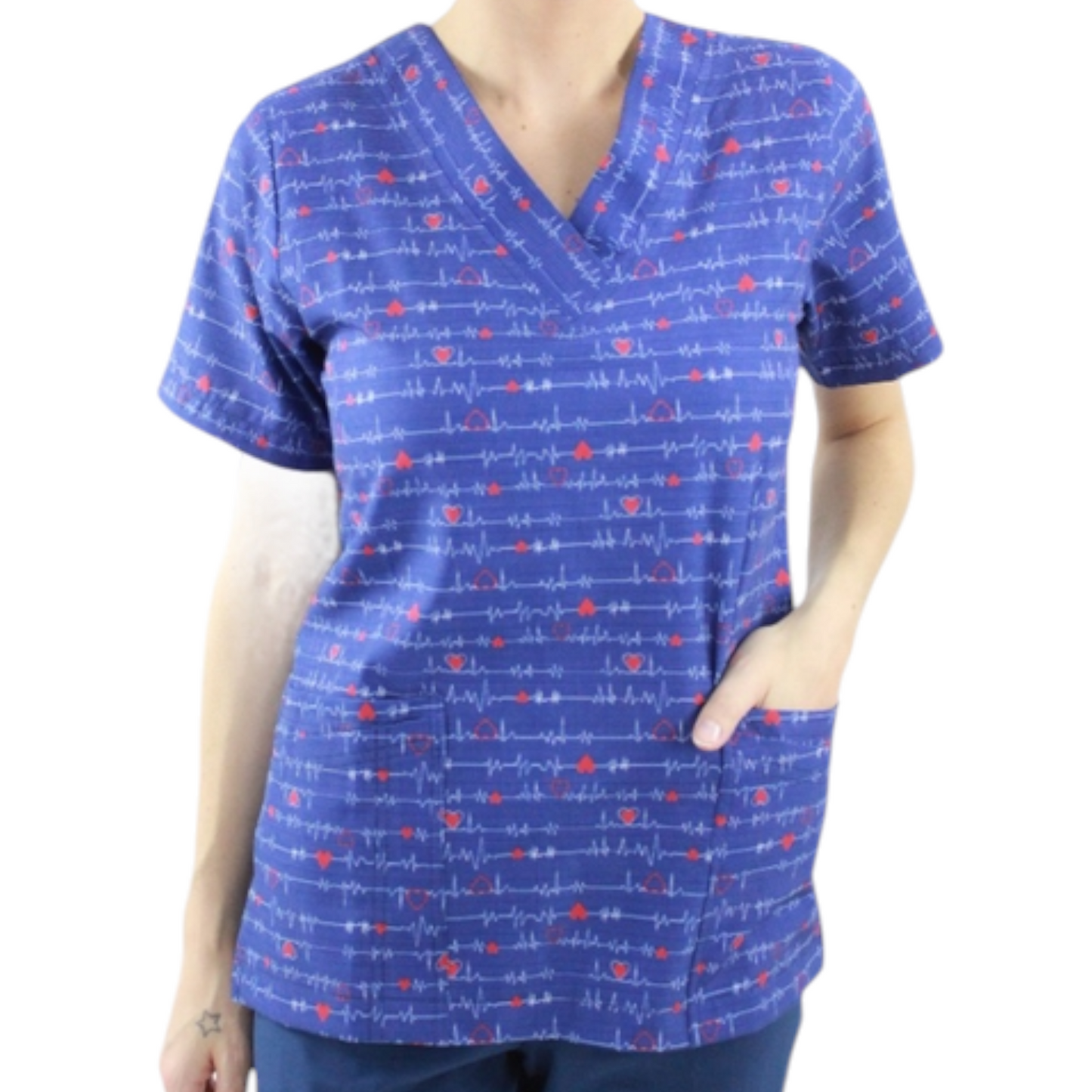 Filipina Estampada para Enfermería - Dama | Tela Antifluidos