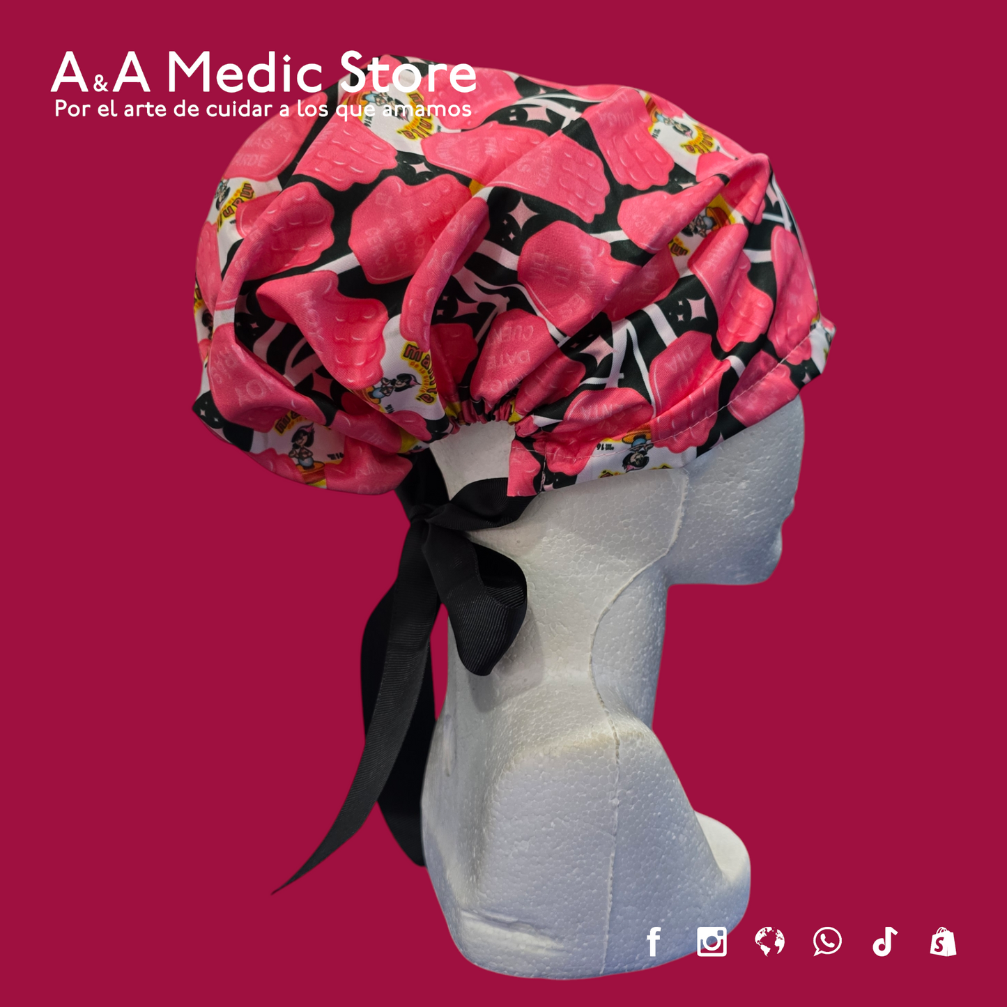 Gorro Quirúrgico Dama | Cofia con Listón para Cabello Largo