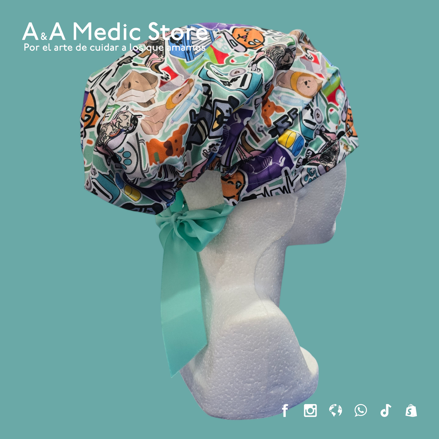 Gorro Quirúrgico Dama | Cofia con Listón para Cabello Largo