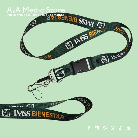 Lanyard IMSS Bienestar | Porta Gafete para Personal de Salud